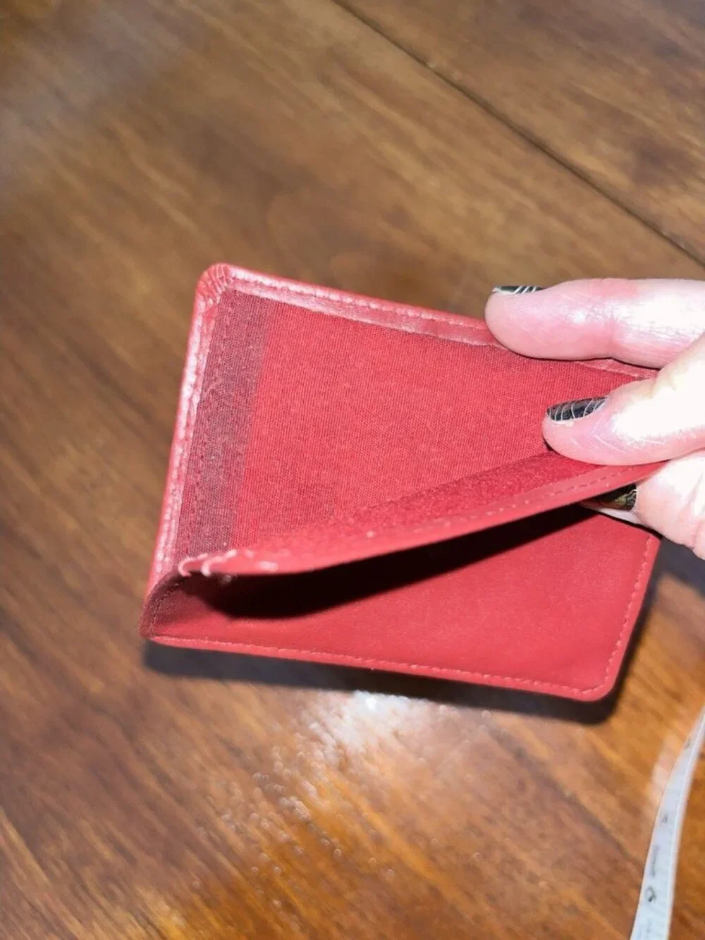 Rolfs Essential Mini Wallet Genuine Leather ID case & coin purse Red